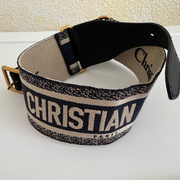 Dior Logo Belt with Gold Buckle  shopping bag included - Picture 3 of 7